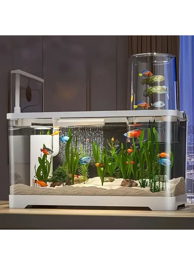 Black Square Acrylic Aquarium Tank with Planting Basket for Fish Turtles Shrimp - Image 5